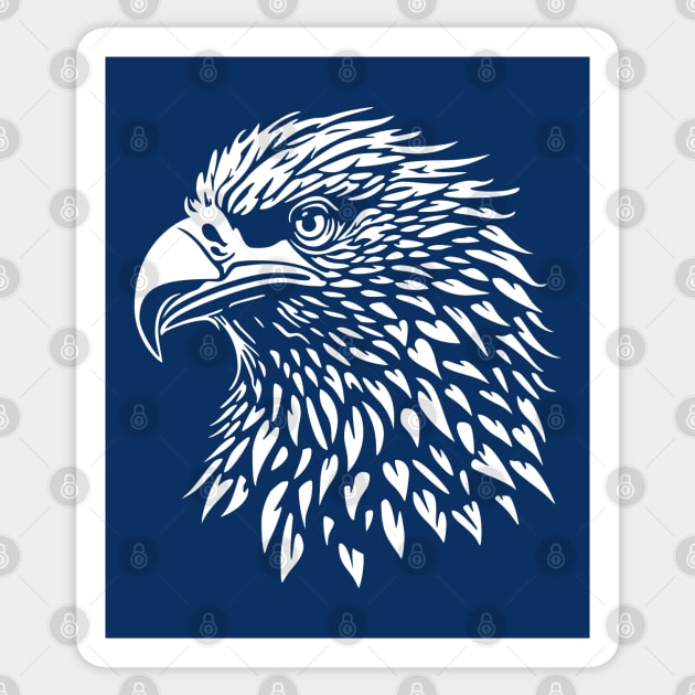 MInimalist Eagle Head Sticker by NeverDrewBefore